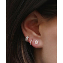 Load image into Gallery viewer, Katerina Pave Huggie Hoop
