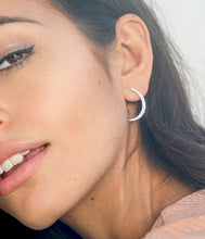 Load image into Gallery viewer, Crescent Pave Earring
